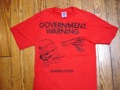 GOVT WARNING "EXECUTED" SHIRT / SMALL <B>READ FIRST</B>