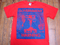 GOVT WARNING "SKULL PREZ" RED/BLUE - LARGE <b>READ FIRST</B>